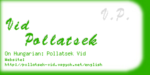 vid pollatsek business card